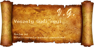 Veszely Gyöngyi névjegykártya